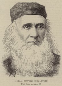 Hiram Powers, skulptör (gravyr) av English School