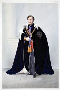 Hans kungliga höghet, Albert Edward, Prince of Wales, från A Memorial of the Marriage of Edward VII and Alexandra of Denmark, pub. 1864 av English School