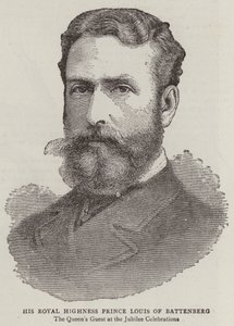 Hans kungliga höghet prins Louis av Battenberg (gravyr) av English School