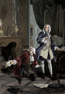 Henault och Voltaire av English School
