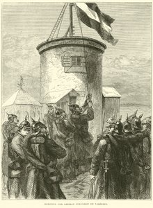 Att hissa den tyska standarden på Valerien, mars 1871 av English School