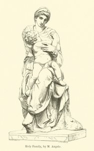 Heliga familjen, av M Angelo (gravyr) av English School