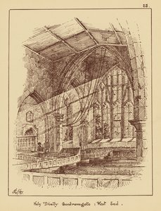 Holy Trinity Goodramgate, West End (litografi) av English School