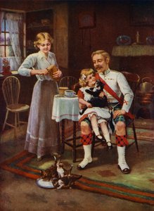 Hemma igen! (färg litho) av English School