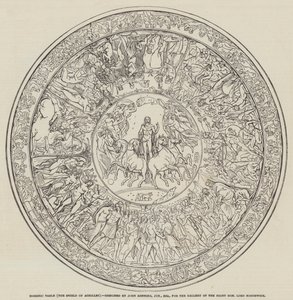 Homeric Table, the Shield of Achilles, designad av John Henning, Junior, Esquire (gravyr) av English School