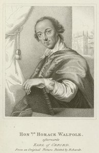 Ärade Horace Walpole, efteråt Earl of Orford (gravyr) av English School