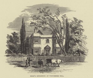 Hoods bostad vid Winchmore Hill (gravyr) av English School