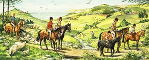 Ridning på landet vid havet av English School