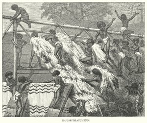House-Thatching (gravyr) av English School