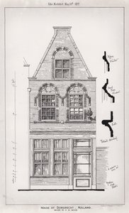Hus i Dordrecht, Holland (gravyr) av English School