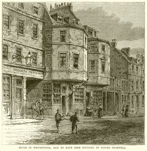 Hus i Westminster, som sägs ha varit ockuperat av Oliver Cromwell