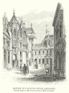 Jacques Coeur-huset i Bourges (gravyr) av English School