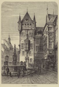 Nassaus hus, Nürnberg (gravyr) av English School