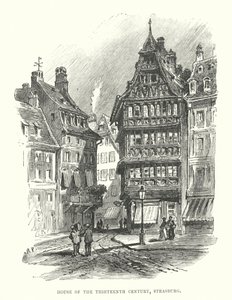 Trettonde århundradets hus, Strasburg (gravyr) av English School