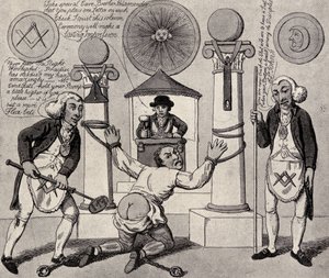 How to Make a Mason, 1800, från "The Freemason", av Eugen Lennhoff, publicerad 1932 av English School