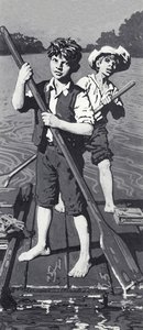 Huckleberry Finn och Tom Sawyer av English School