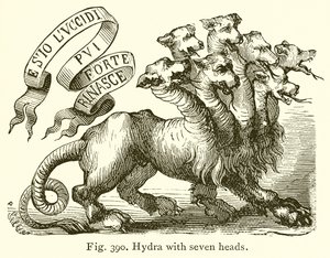 Hydra med sju huvuden av English School
