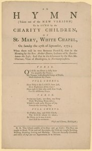 Hymn som ska sjungas av St Marys välgörenhetsbarn av English School