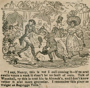Jag säger, Nancy, det här är vot jag kallar att komma det; Vauxhall Gardens, London av English School