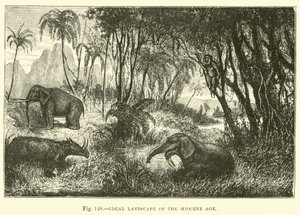 Ideallandskap från miocenåldern av English School