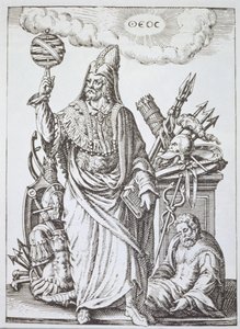 Idealfigur av Hermes Trismegistus, kopia av illustrationen från The Divination and Magical Sights av Jean-Jacques Boissard, 1605, publicerad i slutet av 1800-talet av English School