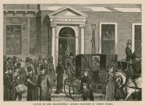 Lord Beaconsfields sjukdom: oroliga förfrågningar på Curzon Street, London av English School