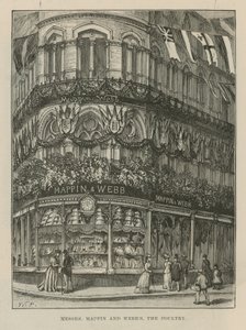 Belysningar och dekorationer pryder herrarna Mappin och Webb