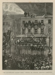 Illustrerade London News Offices on the Strand av English School