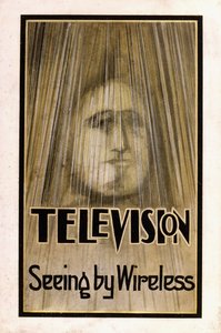 Illustrerad skyddsomslag för första upplagan av "Television, 1926 av English School