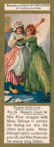Illustration till En berättelse om två städer av Charles Dickens (färglitografi) av English School