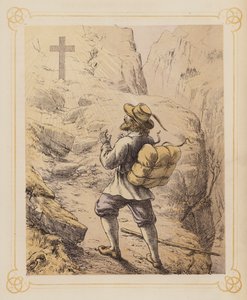 Illustration till Bunyans Pilgrimsfärden (litografi) av English School