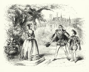 Illustration till Les Huguenots av Giacomo Meyerbeer (gravyr) av English School