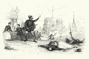Illustration till Les Huguenots av Giacomo Meyerbeer (gravyr) av English School