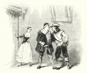 Illustration för Barberaren i Sevilla av Rossini (gravyr) av English School