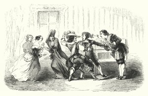 Illustration för Barberaren i Sevilla av Rossini (gravyr) av English School