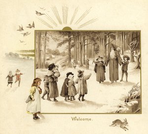 Illustration för Jultomtens ankomst av English School