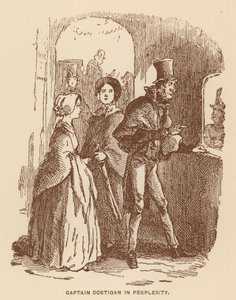 Illustration till The History of Pendennis av Thackeray (litografi) av English School
