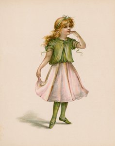 Illustration till Blommornas språk (chromolitho) av English School