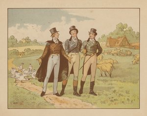 Illustration till The Men of Ware, ca 1880 (färglitografi) av English School