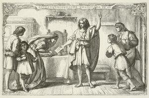 Illustration för The Pilgrims Progress av John Bunyan av English School