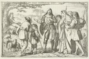 Illustration för The Pilgrims Progress av John Bunyan av English School