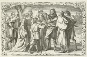 Illustration för The Pilgrims Progress av John Bunyan av English School