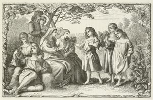 Illustration för The Pilgrims Progress av John Bunyan av English School