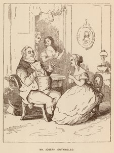 Illustration för Vanity Fair av Thackeray (litho) av English School