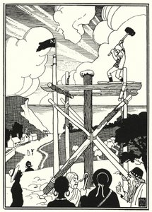 Illustration för Baron Munchausens äventyr (gravyr) av English School