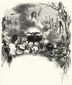 Illustration för baletten, La Sylphide (gravyr) av English School