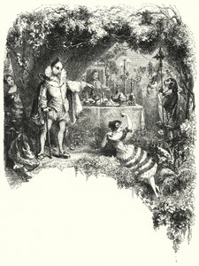 Illustration för baletten, Le Diable boiteux eller Djävulen på två pinnar (gravyr) av English School