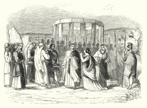 Illustration till operan Norma, av Bellini (gravyr) av English School