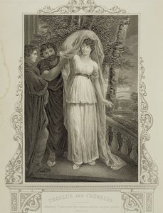 Illustration från Troilus och Cressida, akt III, scen 2, av William Shakespeare (1564-1616) av English School