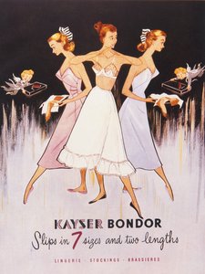 Illustration från Kayser Bondor Catalogue, c.1955 av English School